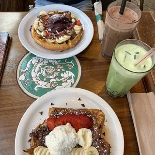 Acai Sorbet or Vanilla Ice Cream Waffle