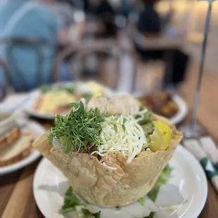 The Tostada with Chicken - it&apos;s huge