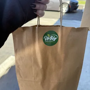 Bag with goodies