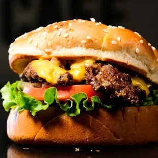 US Angus cheeseburger