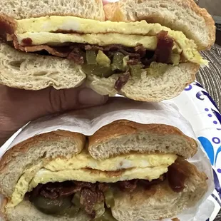 Bacon Egg Bagel Sandwich 10/10