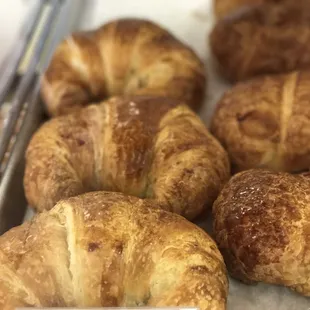 croissants in a display case