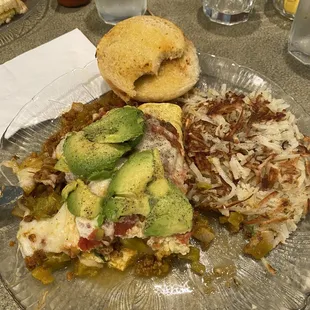 Going south omelet with avocado