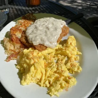 Chicken Fried Steak and Eggs