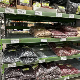 a variety of food items