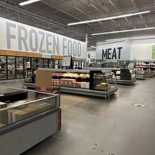 the frozen food section