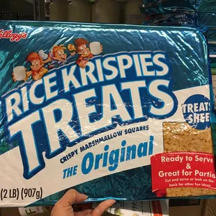 This is one whole piece of rice crispy treat!