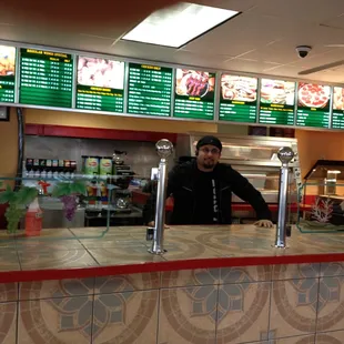 a man behind the counter