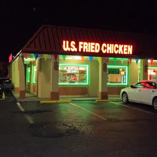 Store front at night