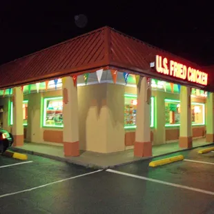 Store front at night