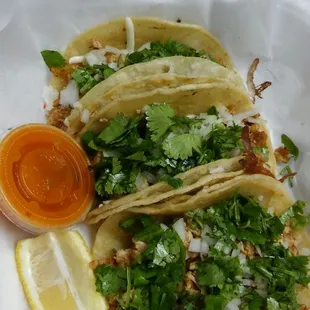 Halal steak tacos , only on US FRIED CHICKEN 
TUCKASEEGEE RD!!!