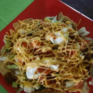 Halal Nachos , only on 
US FRIED CHICKEN 
TUCKASEEGEE RD !!!
