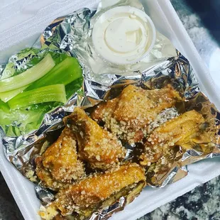 Garlic Parmesan wings