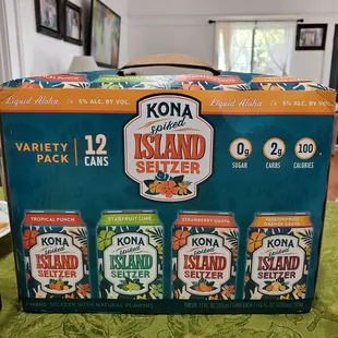 a box of kona island ales