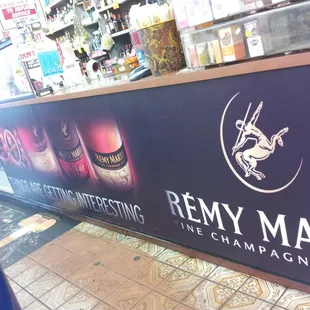 a row of empty bottles in a store