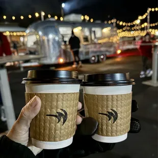 Hot chocolate from the airstream