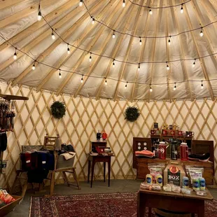 Holiday market in a yurt