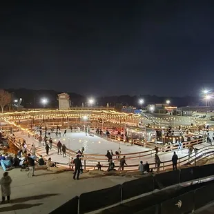 Night time ice skating