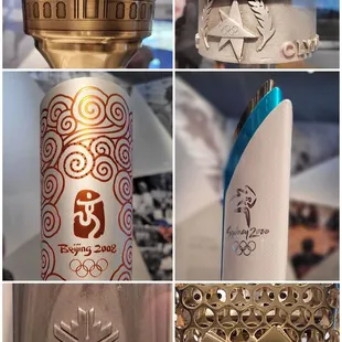 ceremonial torches from Olympics through the years