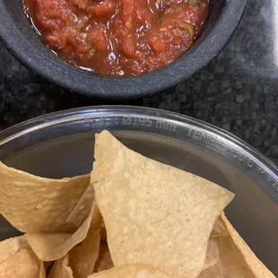 Chips and salsa. The salsa was delicious