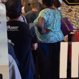 Always a wait so relax and bring a book or something to read.