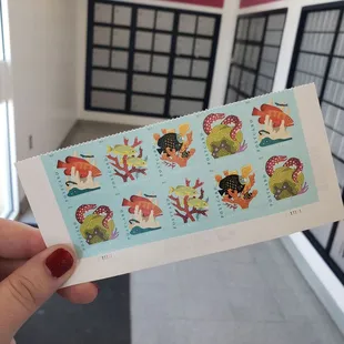 Postcard stamps and PO boxes
