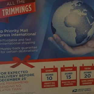 Mail early to arrive in time for #Christmas