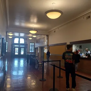 Short line, great service, historic building.