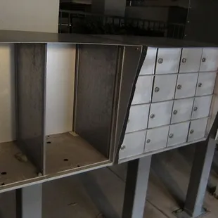 2nd photo. Holes where the outbound boxes used to be.