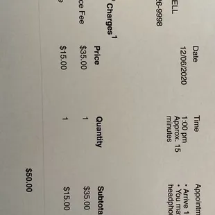 Scheduled appointment