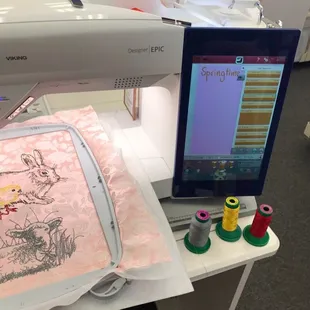 Come see the Viking &quot;Epic&quot;.  A state of the art sewing machine.  Touch screen as large as your 10&quot; tablet.