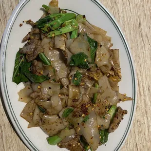 Pad see ew beef medium (look at all that chili on a &quot;medium&quot; spicy dish)