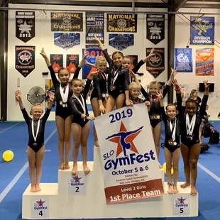 Level 2 Girls, 1st Place Team!!