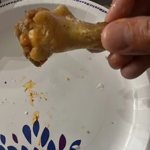 Lemon pepper wing with no rub of lemon pepper