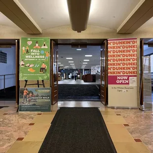 the entrance to the cafeteria