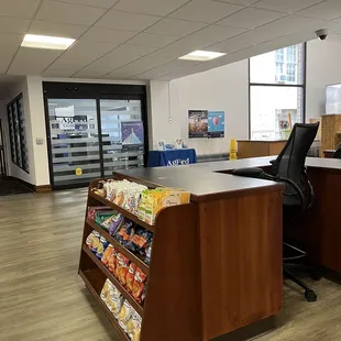 a view of the counter area