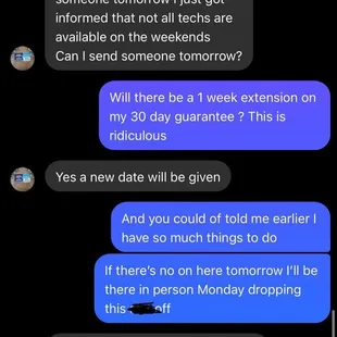 Bad customer service