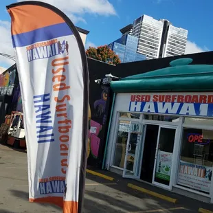 Find us at 762 Queen St. Just look for the orange and blue flag.