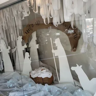 Stunning window displays at Christmas Gift and Treasures 127 s. K st Tulare