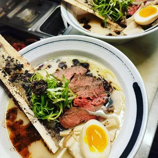 Paitan with garlic oil