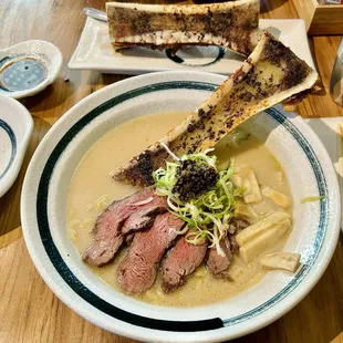 Traditional Paitan Ramen with bone marrow add on