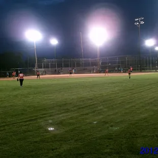Softball game going on at USS Bullhead Memorial Park