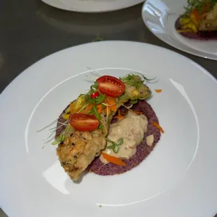 a plate of food on a table