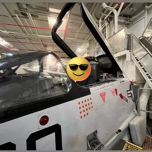 Sitting inside the cockpit of a fight jet