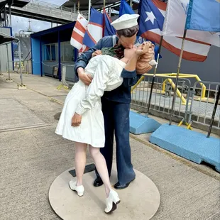 10.27.24 small version of the "Unconditional Surrender" statue near the the U.S.S. Midway Museum in San Diego CA