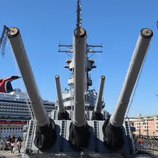 Forward 16"/50 Mk 7 Gun Turrets