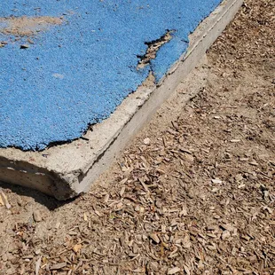 Safety issues in the toddler playground.