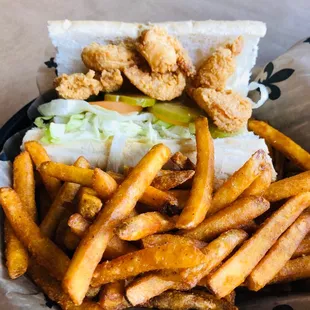 Friday special shrimp poboy