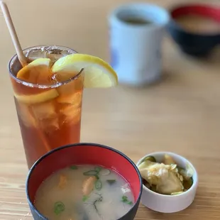 Complete meal includes soup or salad. Drink. Dessert.