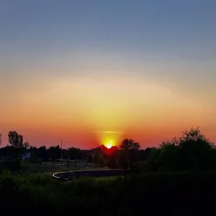 Sunrise over the park.